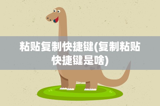 粘贴复制快捷键(复制粘贴快捷键是啥)