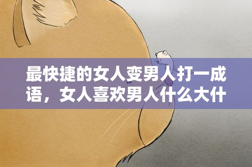 最快捷的女人变男人打一成语，女人喜欢男人什么大什么粗打一成语