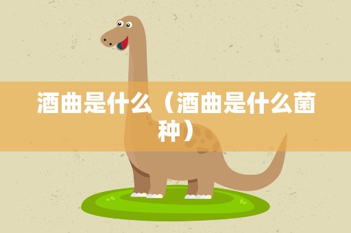 酒曲是什么（酒曲是什么菌种）