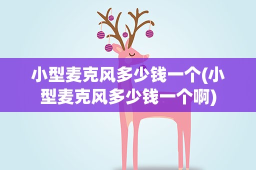 小型麦克风多少钱一个(小型麦克风多少钱一个啊)