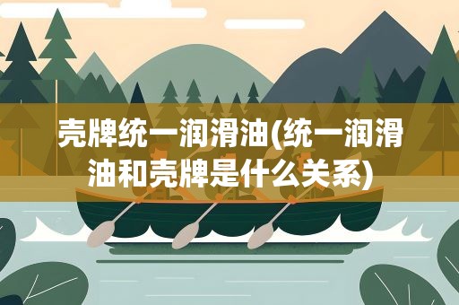 壳牌统一润滑油(统一润滑油和壳牌是什么关系)