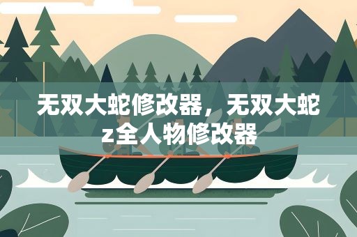 无双大蛇修改器，无双大蛇z全人物修改器