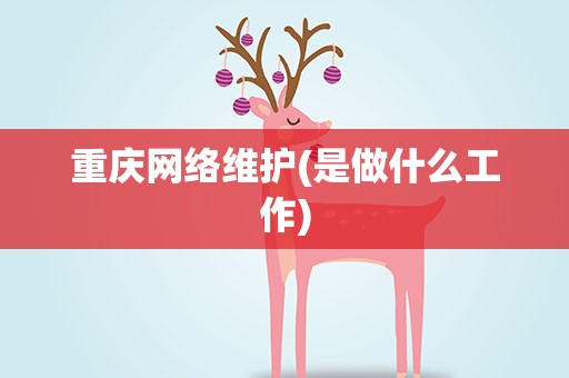 重庆网络维护(是做什么工作)
