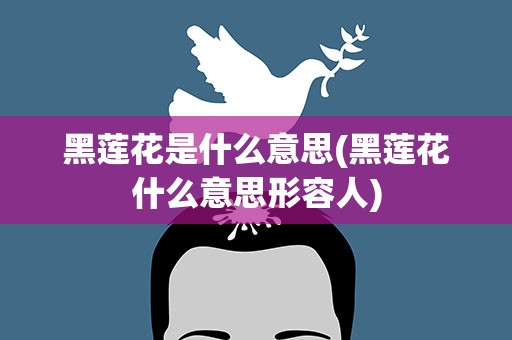 黑莲花是什么意思(黑莲花什么意思形容人)