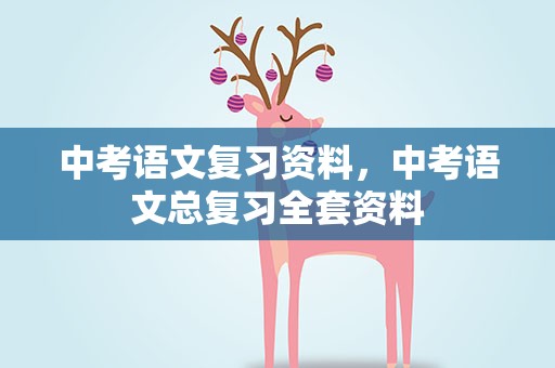 中考语文复习资料，中考语文总复习全套资料