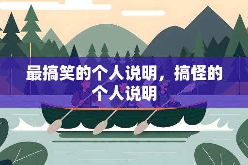 最搞笑的个人说明，搞怪的个人说明