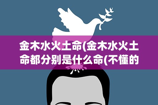 金木水火土命(金木水火土命都分别是什么命(不懂的请绕行))