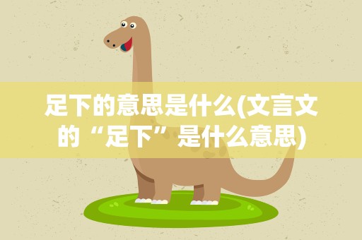 足下的意思是什么(文言文的“足下”是什么意思)