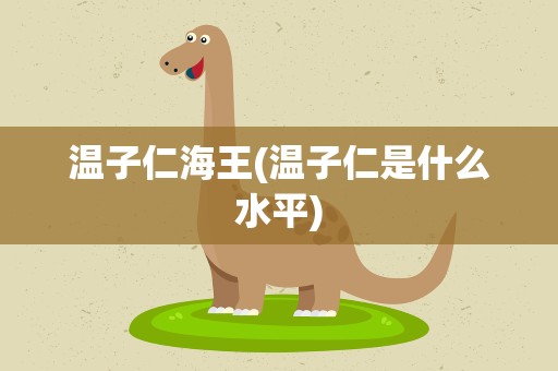 温子仁海王(温子仁是什么水平)