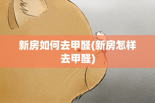 新房如何去甲醛(新房怎样去甲醛)