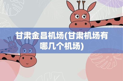 甘肃金昌机场(甘肃机场有哪几个机场)