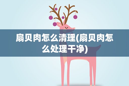 扇贝肉怎么清理(扇贝肉怎么处理干净)