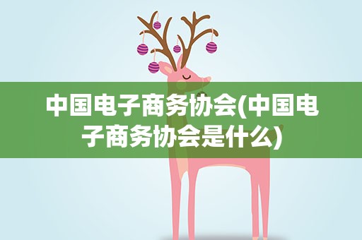 中国电子商务协会(中国电子商务协会是什么)