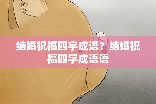 结婚祝福四字成语？结婚祝福四字成语语