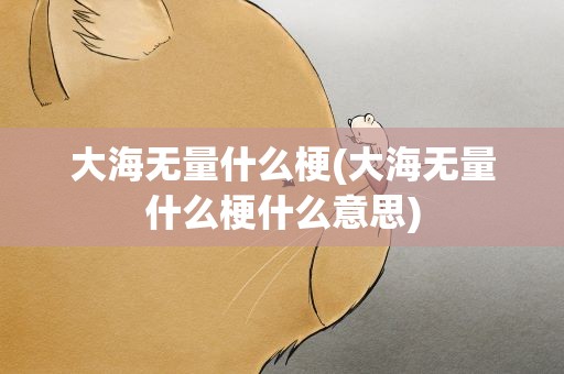 大海无量什么梗(大海无量什么梗什么意思)