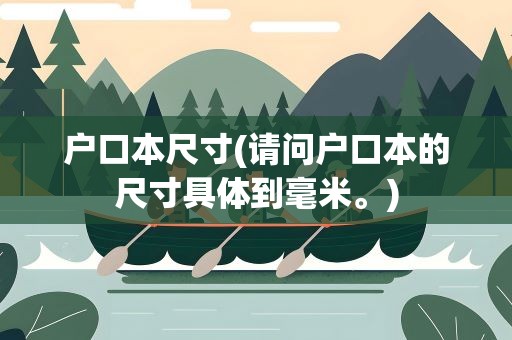 户口本尺寸(请问户口本的尺寸具体到毫米。)
