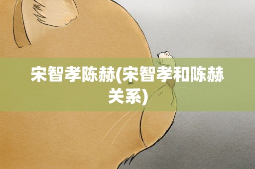 宋智孝陈赫(宋智孝和陈赫关系)