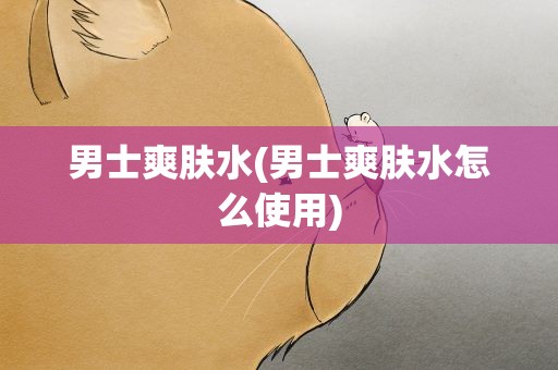 男士爽肤水(男士爽肤水怎么使用)
