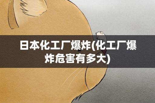 日本化工厂爆炸(化工厂爆炸危害有多大)