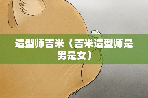 造型师吉米（吉米造型师是男是女）