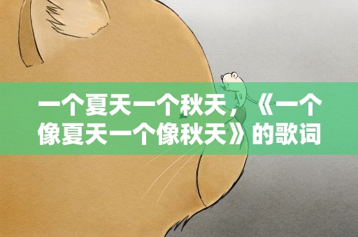 一个夏天一个秋天，《一个像夏天一个像秋天》的歌词