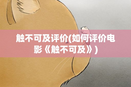 触不可及评价(如何评价电影《触不可及》)
