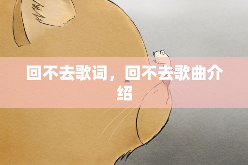 回不去歌词，回不去歌曲介绍