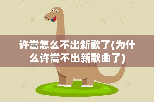 许嵩怎么不出新歌了(为什么许嵩不出新歌曲了)