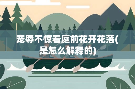宠辱不惊看庭前花开花落(是怎么解释的)