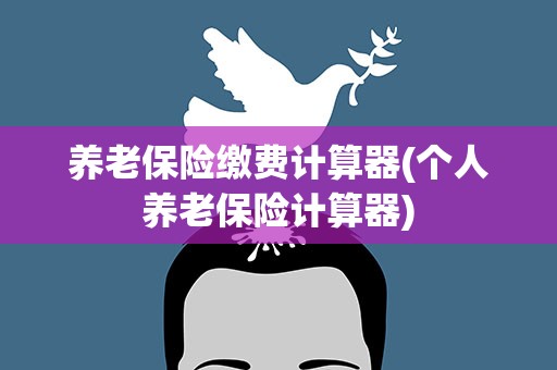 养老保险缴费计算器(个人养老保险计算器)