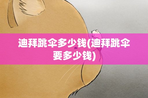 迪拜跳伞多少钱(迪拜跳伞要多少钱)
