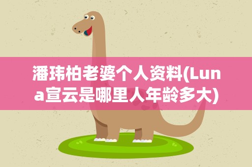潘玮柏老婆个人资料(Luna宣云是哪里人年龄多大)
