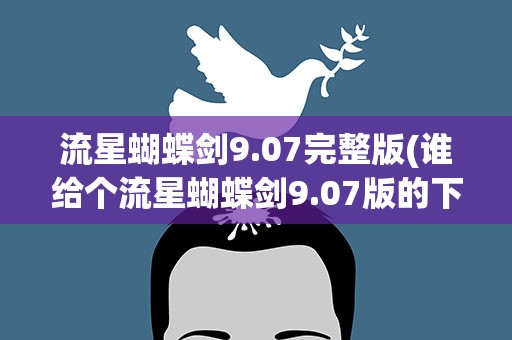 流星蝴蝶剑9.07完整版(谁给个流星蝴蝶剑9.07版的下载地址)