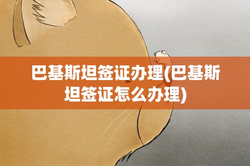 巴基斯坦签证办理(巴基斯坦签证怎么办理)