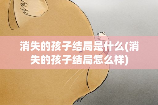 消失的孩子结局是什么(消失的孩子结局怎么样)