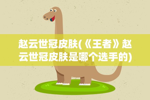 赵云世冠皮肤(《王者》赵云世冠皮肤是哪个选手的)
