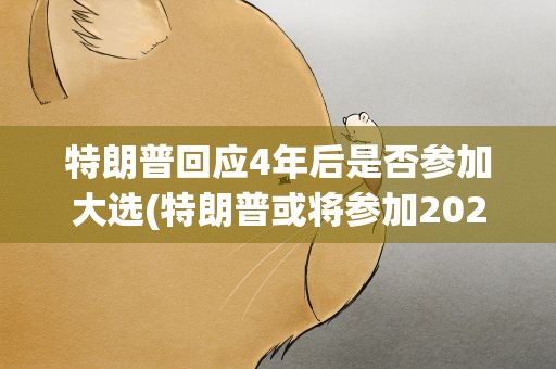 特朗普回应4年后是否参加大选(特朗普或将参加2024美国大选)