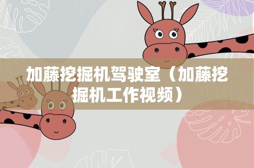 加藤挖掘机驾驶室（加藤挖掘机工作视频）