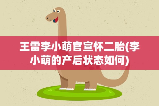 王雷李小萌官宣怀二胎(李小萌的产后状态如何)
