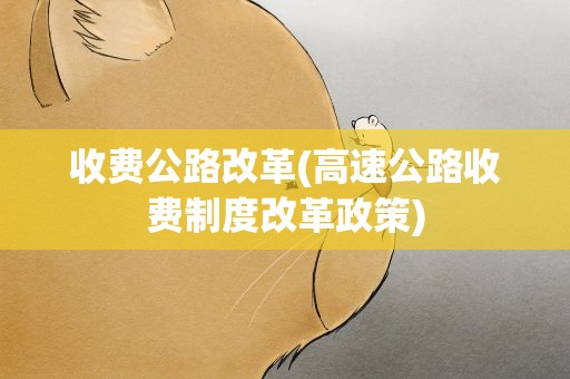 收费公路改革(高速公路收费制度改革政策)