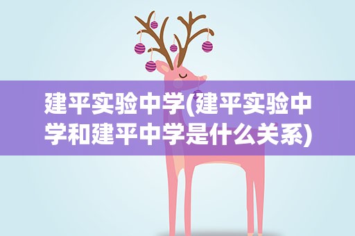建平实验中学(建平实验中学和建平中学是什么关系)
