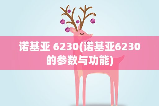诺基亚 6230(诺基亚6230的参数与功能)