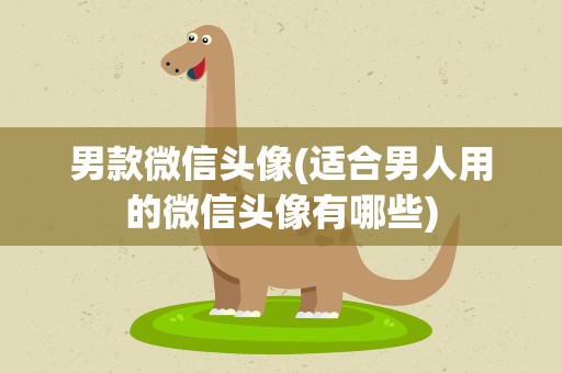 男款微信头像(适合男人用的微信头像有哪些)