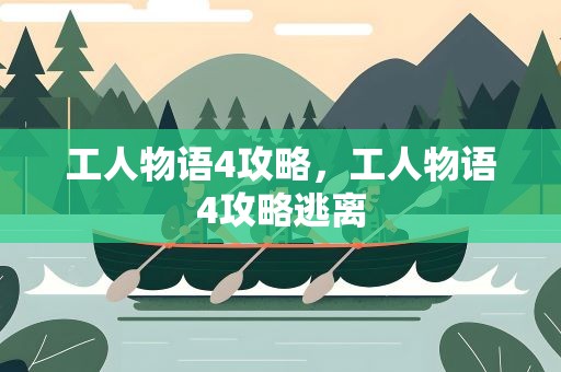 工人物语4攻略，工人物语4攻略逃离