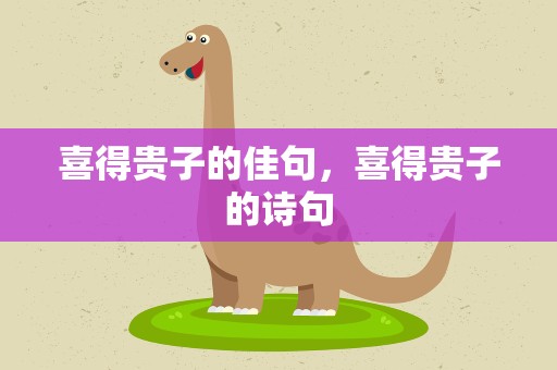 喜得贵子的佳句，喜得贵子的诗句