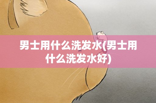 男士用什么洗发水(男士用什么洗发水好)
