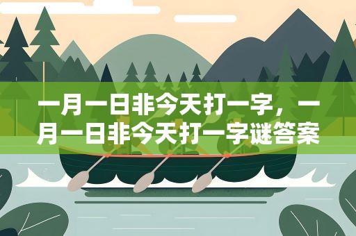 一月一日非今天打一字，一月一日非今天打一字谜答案