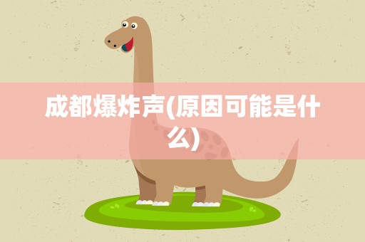 成都爆炸声(原因可能是什么)