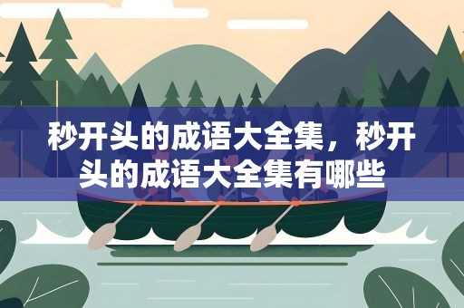 秒开头的成语大全集，秒开头的成语大全集有哪些