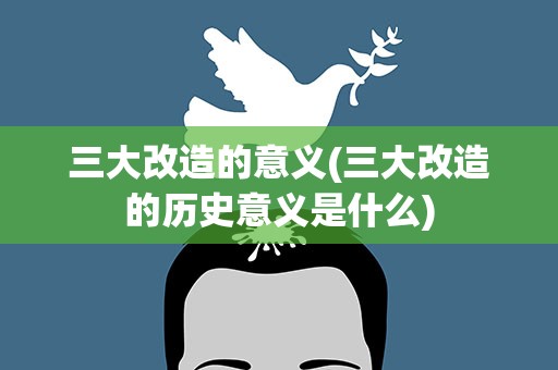 三大改造的意义(三大改造的历史意义是什么)